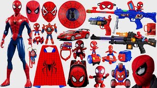 Spider-man Toys Collection Unboxing Review- Cloak, Robots,Mask, gloves,pistol, Shield, Laser sword