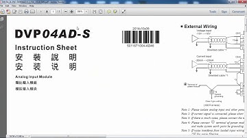 DELTA DVP 04AD Analog Input Module
