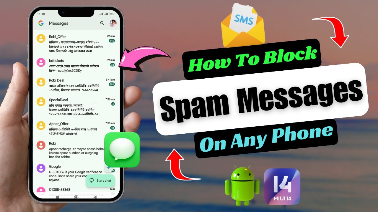How To Block Spam Messages on Android - YouTube