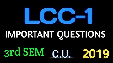 LCC-1 (English), Important Topics, Third Semester, University of Calcutta