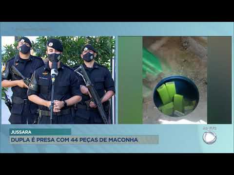 JUSSARA: DUPLA É PRESA EM JUSSARA COM 44 PEÇAS DE MACONHA.