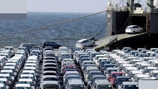 How Cars Are Exported- Amazing Big Carrier Cargo Ship