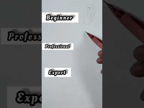 How to draw ear in expert level ? #shorts #art #human #tutorial