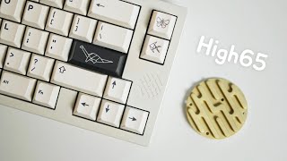 High65 (Adelie Switches, ePBT Origami Keycaps)