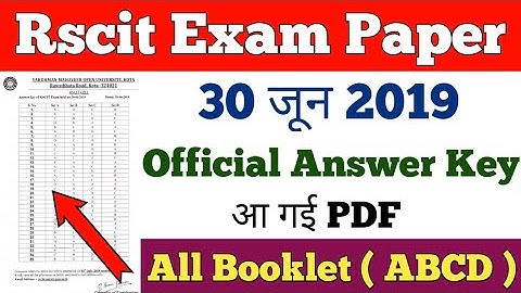 Rscit Exam 30 June 2019 Answer Key/Rscit 30 June Answer Key/Rscit Official Answer Key 30 June 2019