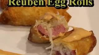 Reuben egg rolls
