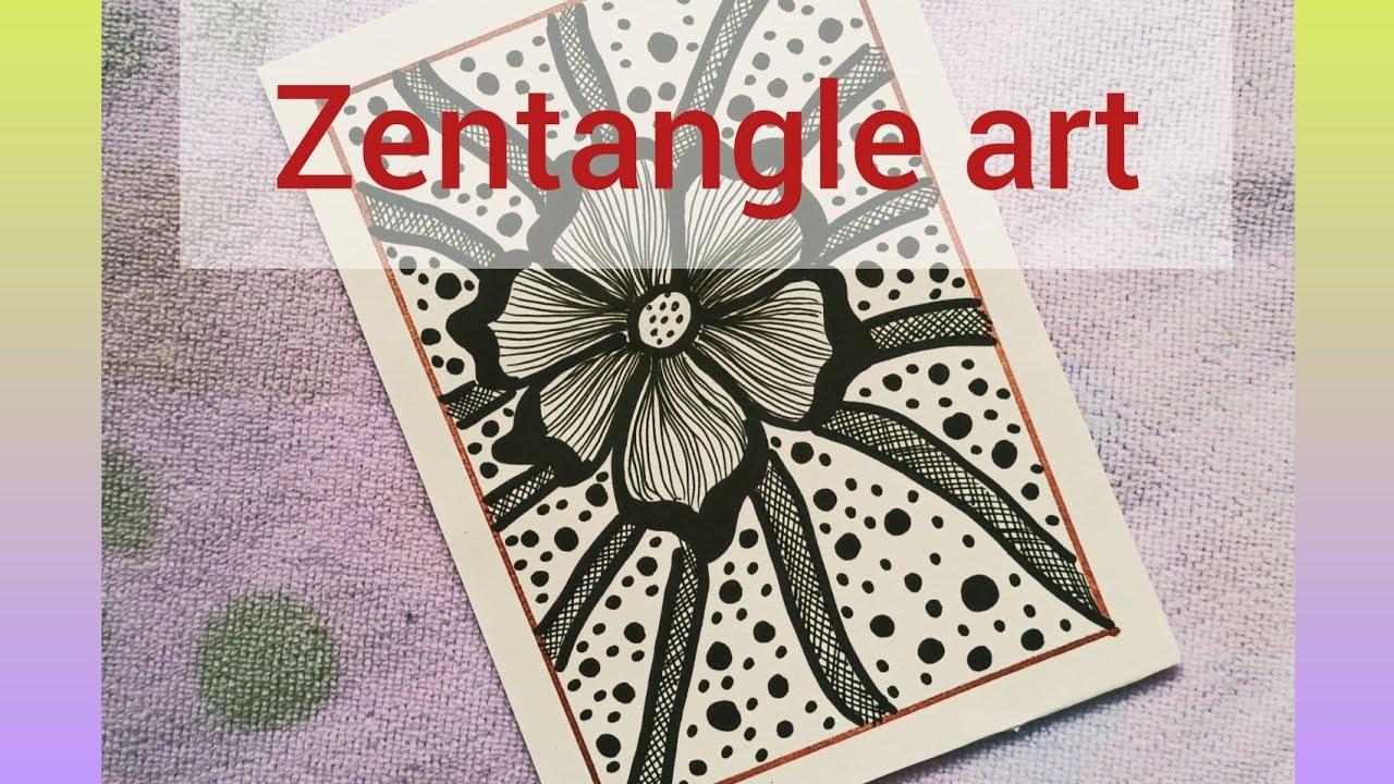 How to draw a zentangle flower step by step | zentangle drawing | #