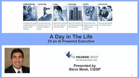 Fulcrum Webinar - A Day in the Life of an AI Powered Executive Dec 2025