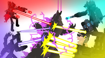 Godzilla2024 VS Skibidi titan quartet(lazy animation) | Stick Nodes Animation#godzilla#skibiditoilet