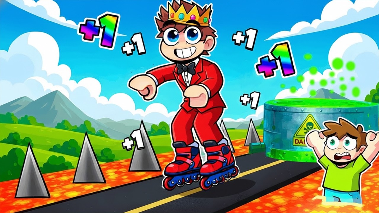 Jede Sekunde +1 GESCHWINDIGKEIT in ROLLER SKATES in ROBLOX!