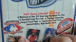 A Special Box of 1991 Upper Deck featuring the Heroes of Baseball, a different Collation and Jordan!