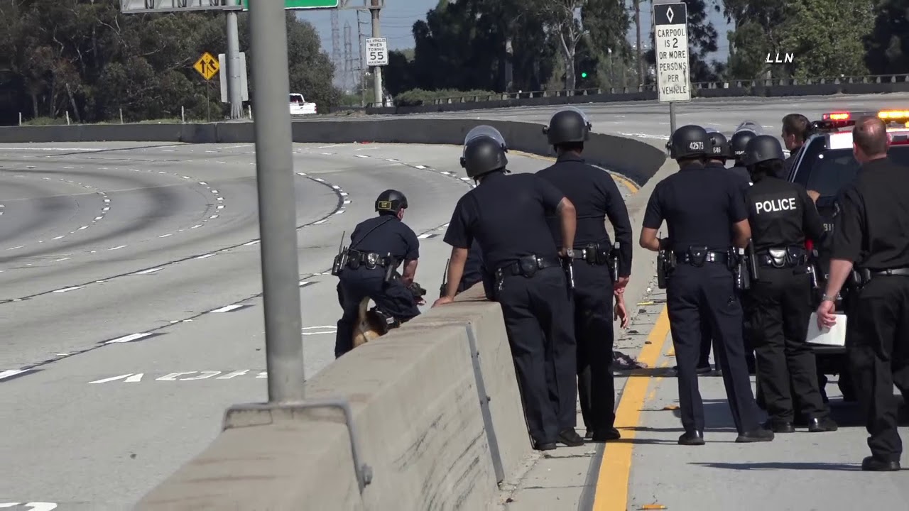Pursuit Termination & Standoff Ends on Freeway / Long Beach 4.22.20