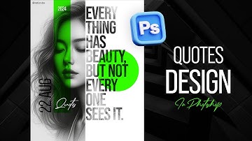 Quotes Poster DESIGN idea in Photoshop | Photoshop Tutorial