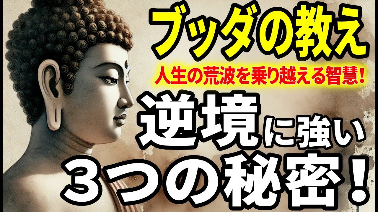 【ブッダの教え】辛い時こそ見てほしい！仏教が教える人生の荒波を乗り越える3つの秘密！