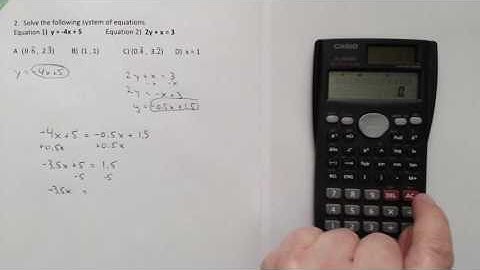 Systems of Equations - Comparison Method #2 - Google Quiz