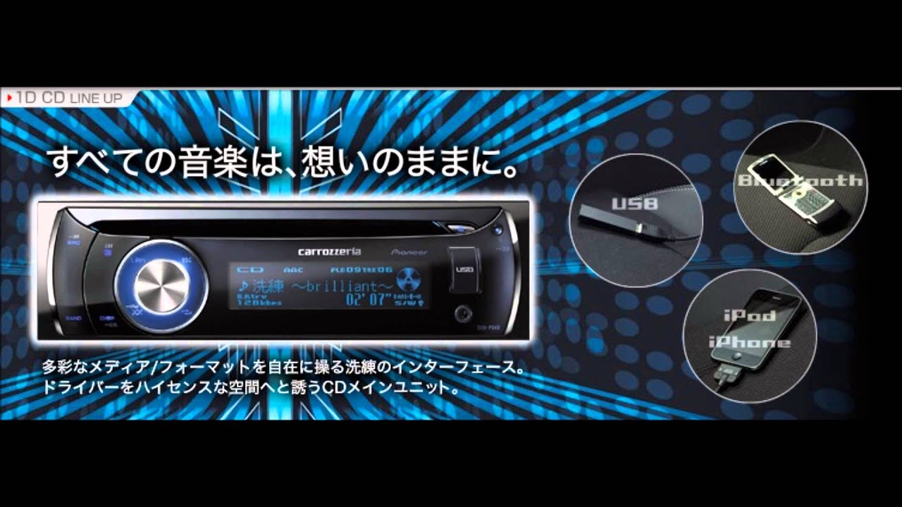 Pioneer Carrozzeria DEH-P640 USB, AUX, iPod, AM/FM, MP3, AAC, 1