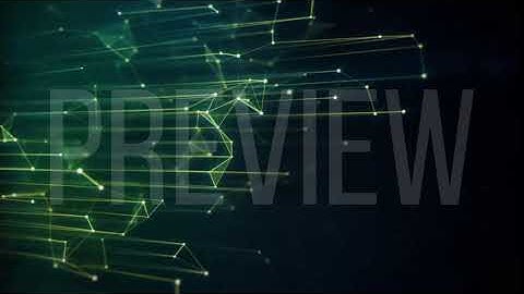 Vertical Hi Tech Green Plexus Lines and Particles on Dark Background (Animated Backdrop)