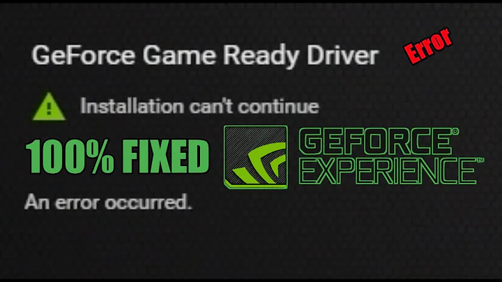NVIDIA Geforce Experience driver update error FIXED 100% | MazterHanz0