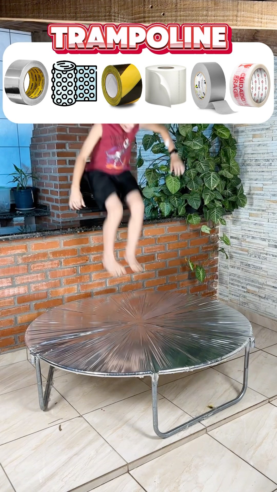 Qual trampolim vai funcionar?!? #shorts #challenge