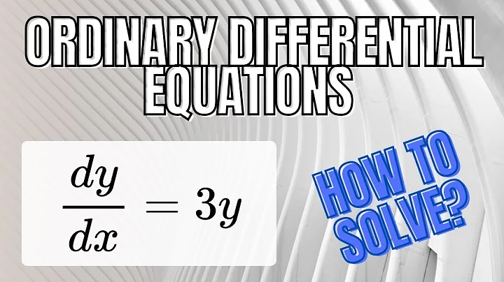 How to solve ordinary differential equation dy/dx = 3y  | Problem [#2]