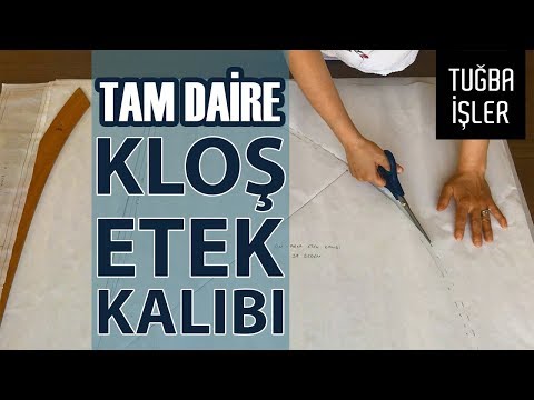 Kloş Etek Kalıbı Çıkarma - Tam Daire Kloş Etek Yapımı (KENDİN YAP) | Tuğba İşler