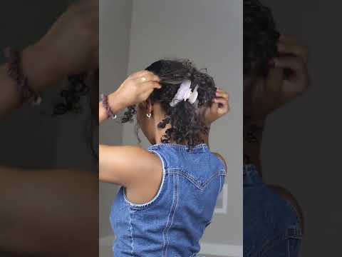 sleek style for those messy curl days #curlyhair #curls #hairstyles 