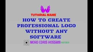 How to Create Professional Logo without Any Software I Chittagonion Tutorial. screenshot 1