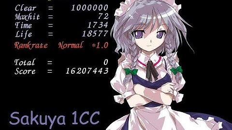 Touhou 7.5 - Immaterial and Missing Power - Sakuya Normal 1CC