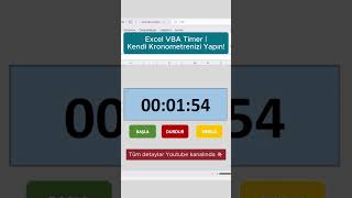 Excel'de Dijital Zamanlayıcı Oluşturma (VBA Makro)
