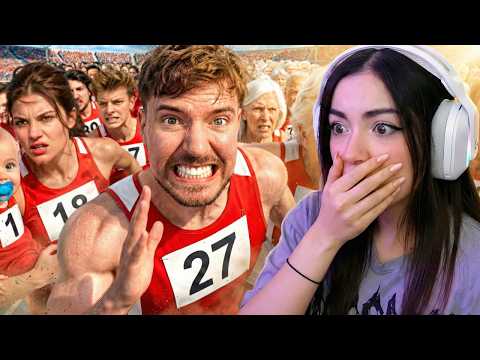 MARY REACCIONA A ¡Personas de 1 - 100 Compiten por 250,000 Dólares! @MrBeast