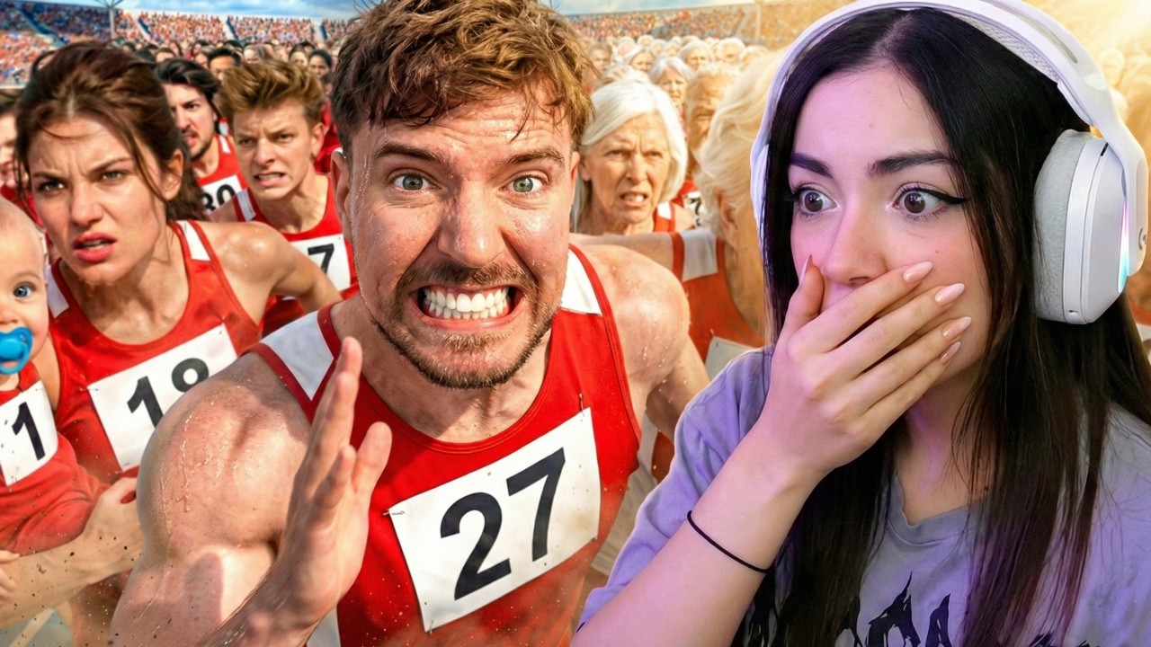MARY REACCIONA A ¡Personas de 1 - 100 Compiten por 250,000 Dólares! @MrBeast