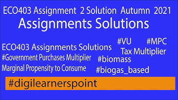 ECO403 Assignment No 2 solution 2021 Semester fall 2021 Macroeconomics