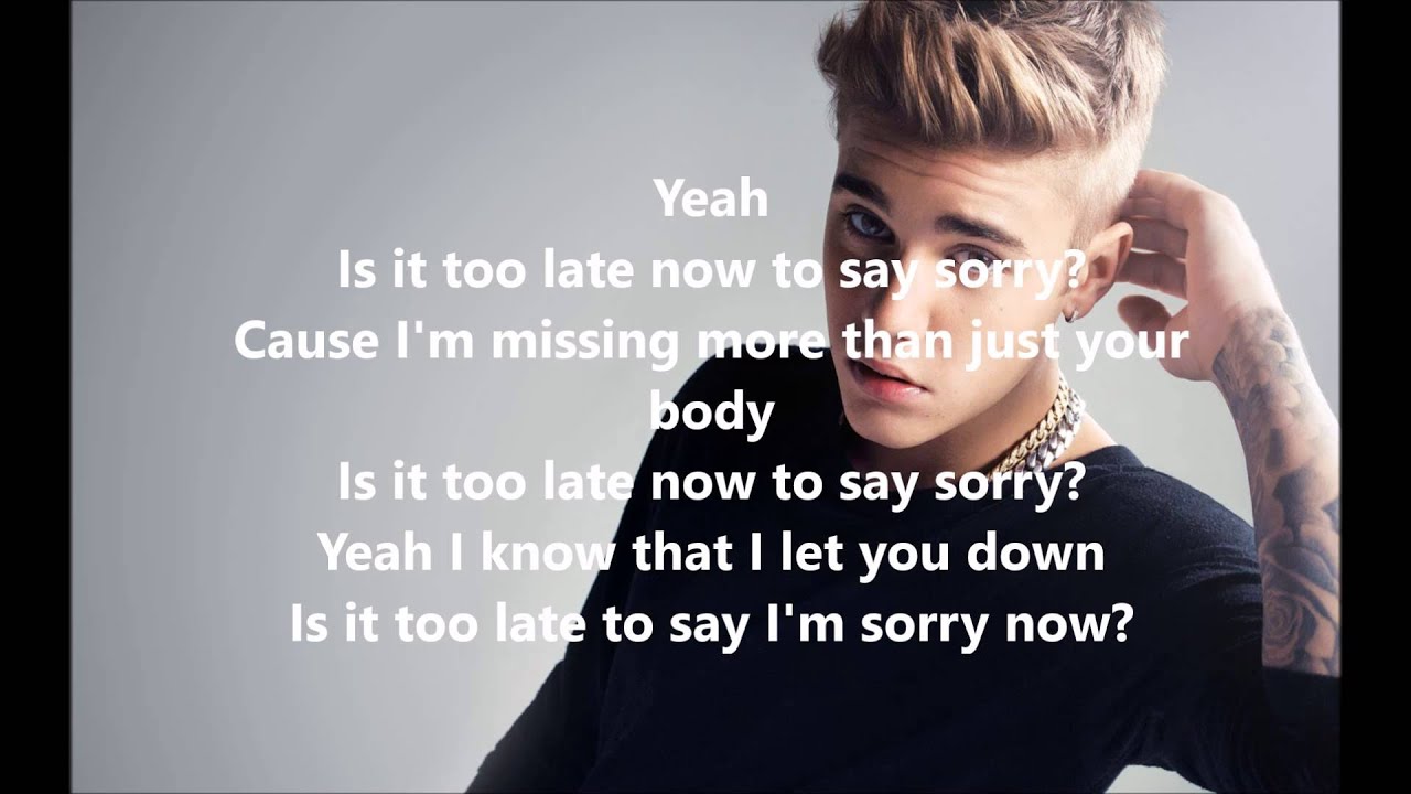 Justin Bieber Sorry LYRICS VIDEO YouTube