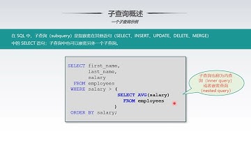 SQL入门教程 第36集 子查询概述