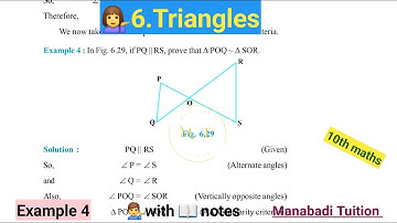 10th class Math| Chapter 6|Triangles| Example 4|With notes |CBSE| NCERT|