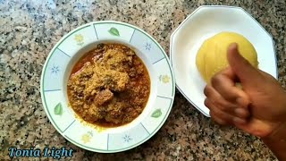 How to turn white garri into yellow fufu @Tonialight3