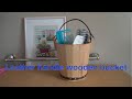 Leather handle wooden bucket