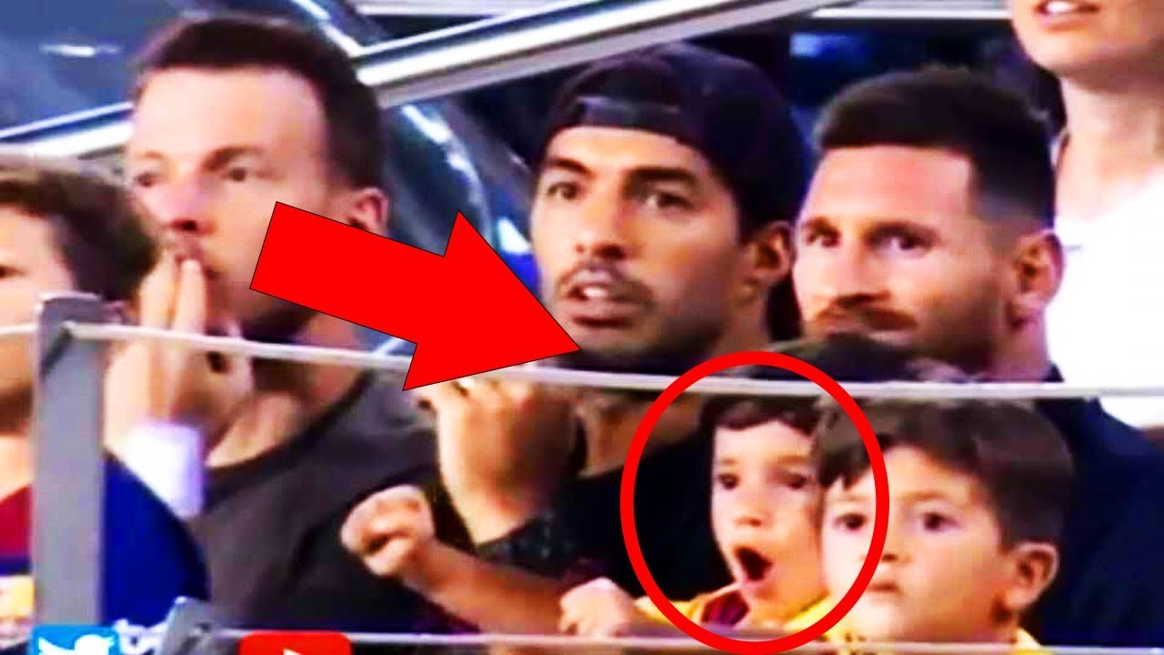 Captan al hijo de Lionel Messi celebrando un casi Gol del Barcelona