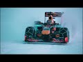 Max Verstappen drives F1 car in snow