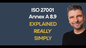 ISO 27001 Annex A 8.9 Configuration Management Explained Really Simply - Beginner