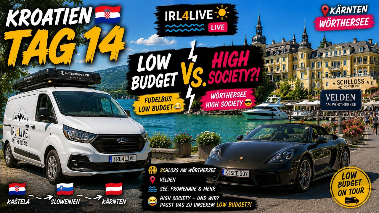 🇦🇹 Tag 14 | FUDELBUS trifft HIGH SOCIETY 😂 Wörthersee, Velden & das Schloss am Wörthersee