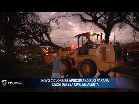 Novo ciclone se aproximando do Paraná deixa defesa Civil em alerta