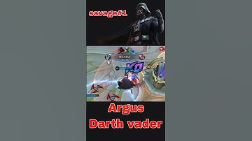 Argus darth vader savage#1 #mobilelegends #gaming #shorts #argus #savage #like