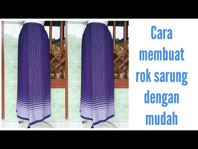 cara membuat rok sarung | tutorial sarung praktis | sarung anak simple dan keren - YouTube
