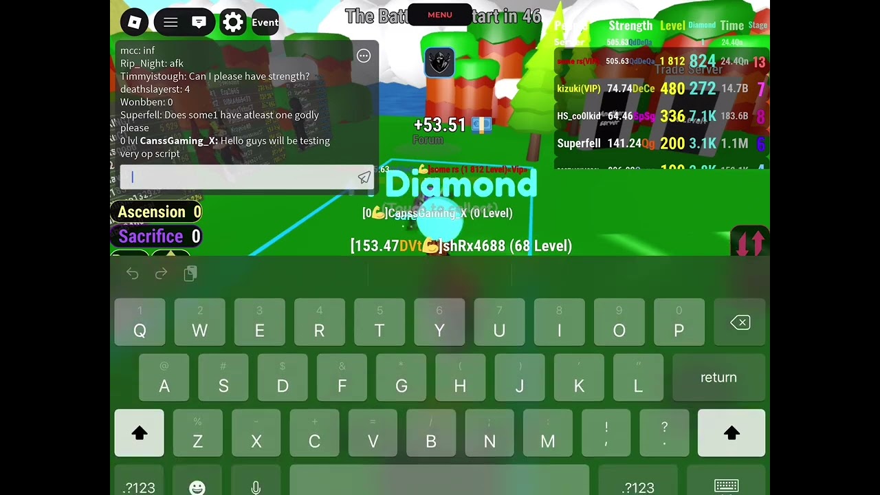 Trade strength simulator script (check description)