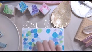 【Art Vlog】アート作品制作風景01「つながる」