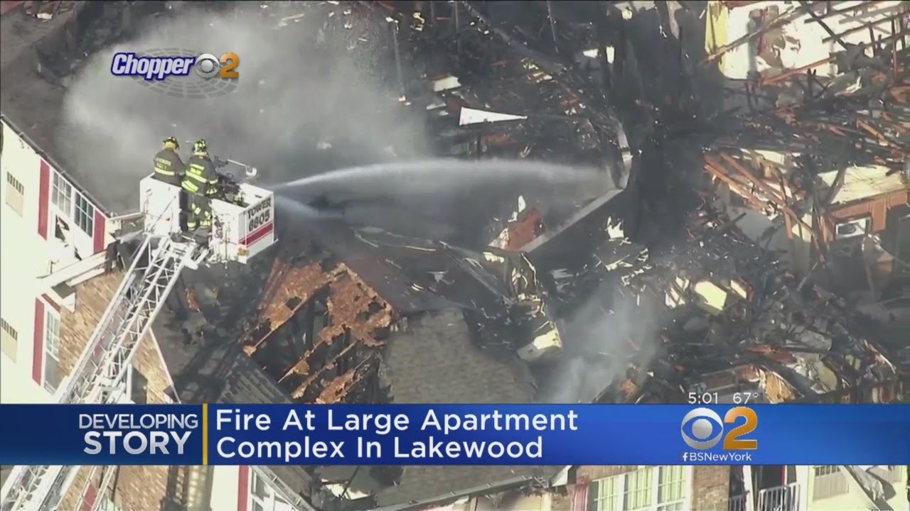 Devastating Fire Rips Through Apartment Complex In Lakewood, NJ - YouTube