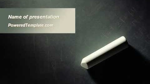 Blackboard and Chalk PowerPoint Template by PoweredTemplate.com