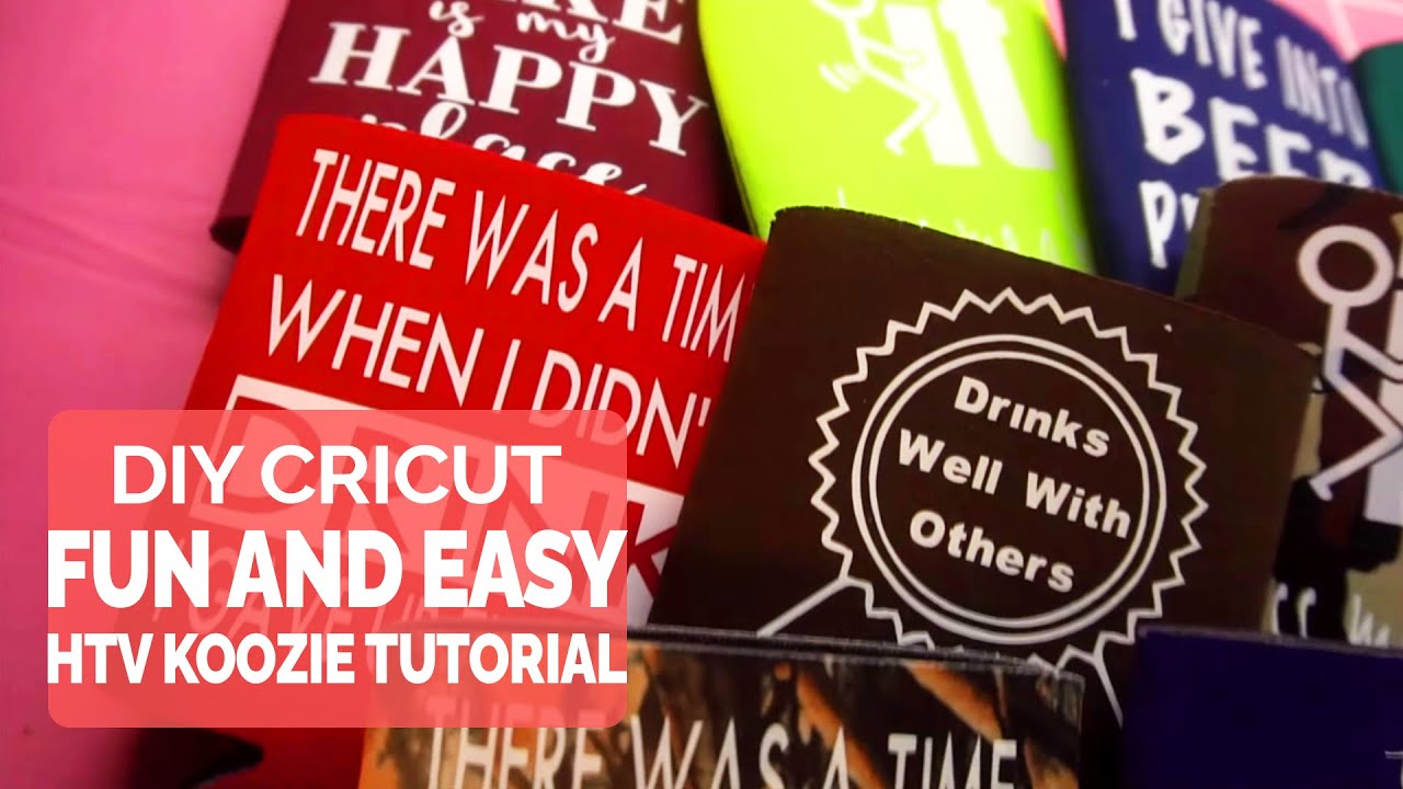 DIY SLIM CAN KOOZIES WITH A CRICUT Handmade Gifts Mad in Crafts