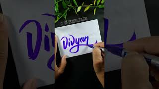 Divyanka name letter design #nvcalligraphy #shorts #lettering #alphabet #divyanka